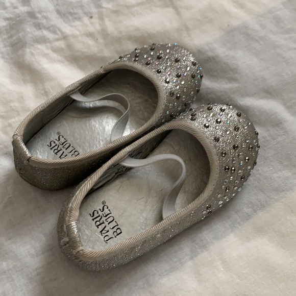 Silver sparkly rhinestone toddler shoes - Picture 3 of 3
